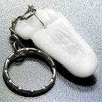 LUCKY and PROTECTION FOOT WHITE JADE KEYCHAIN