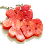 LUCKY CHARM SYMBOL RED JADE KEYCHAIN