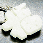 LUCKY CHARM SYMBOL WHITE JADE KEYCHAIN