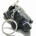 LUCKY TURTLE BLACK JADE KEYCHAIN