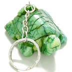 LUCKY TURTLE BRIGHT GREEN JADE KEYCHAIN