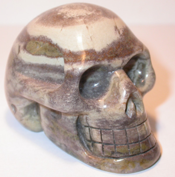 Silver Leaf Jasper Skulls