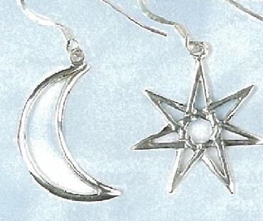 Star and Moon Earrings