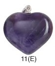 Amethyst Heart Pendants