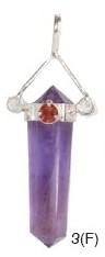 Amethyst Swingles With Faceted Gem Cabs