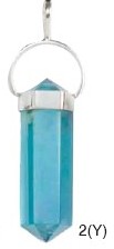 Aqua Aura Point Pendants 