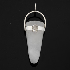 Azeztulite with Herkimer Diamonds Pendants