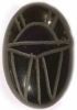 25x18mm Black Obsidian Oval Cabochon Scarab