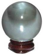 Green/Blue Obsidian Sphere with Stand