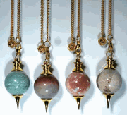 Brass and Gemstone Pendulums