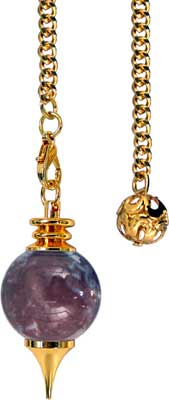 SPHERE & BRASS PINK PICTURE JASPER Pendulums 