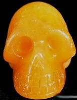 Bright Orange Calcite Skull