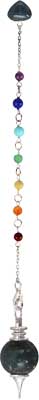 CHAKRA SPHERE BLOODSTONE SILVER PENDULUMS