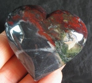 Chinese Bloodstone Heart