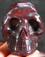 Chinese Bloodstone Skull