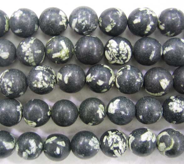 Chinese Writing Stone Beads