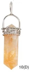 Citrine Antiqued Top Point Pendants