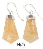 Citrine Faceted Drop Earrings