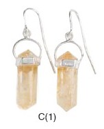 Citrine Point Earrings