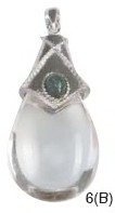 Clear Quartz Antique Teardrop Pendant With Cab