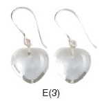 Clear Quartz Heart Earrings