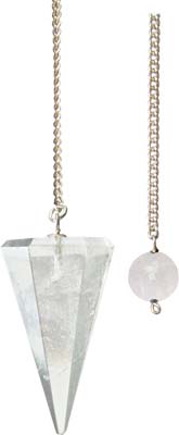 HEXAGONAL CLEAR QUARTZ Pendulums 