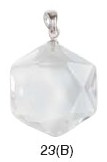 Clear Quartz Prisma Star Pendants