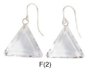 Clear Quartz Vogel Triangle Earrings