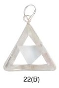 Clear Quartz Vogel Triangle Pendants