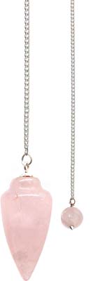 CURVED ROSE QUARTZ Pendulums 