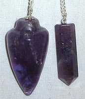 Amethyst Pendulums With Amethyst Crystal Point