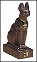 Small Bast Cat Egyptian Statue 