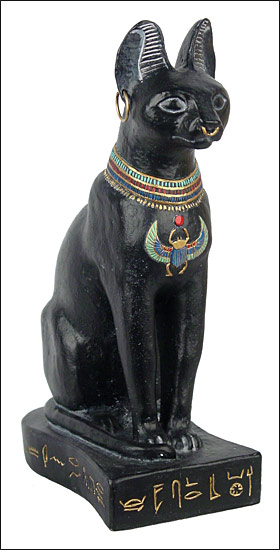 Small Bast Cat Egyptian Statue 