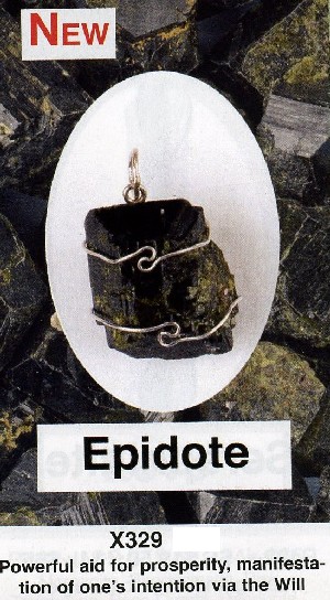 Epidote Wire Wrapped Pendants