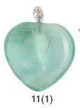 Fluorite Heart Pendants