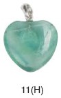 Fluorite Heart Pendants