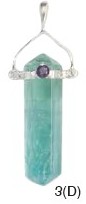 Fluorite Point Pendants With Faceted Cabs Swingles