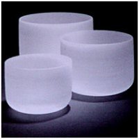 Frosted Crystal Singing Bowls