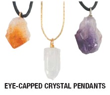 Eye Capped Crystal Pendants