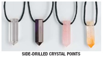 Side Drilled Crystal Point Pendants