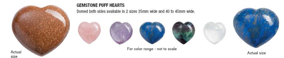 Puffy Gemstone Hearts