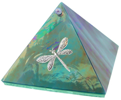 GLASS EMERALD PYRAMID DRAGONFLY 