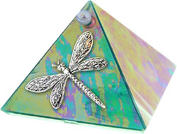  GLASS EMERALD PYRAMID DRAGONFLY 