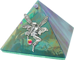  GLASS EMERALD PYRAMID FAIRY 