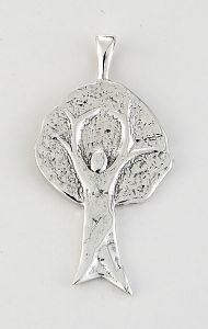 14K Gold Tree Goddess Pendants