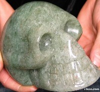 Green Nephrite Skull
