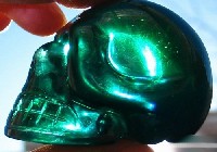 Green Obsidian Skulls