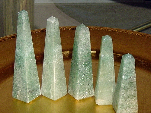 Green Quartz Obelisks