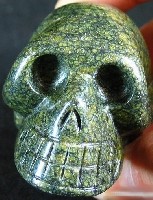 Green Reptile Skin Jasper Skulls