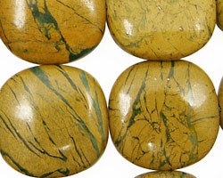 Brown/Green Vein Jasper Beads 